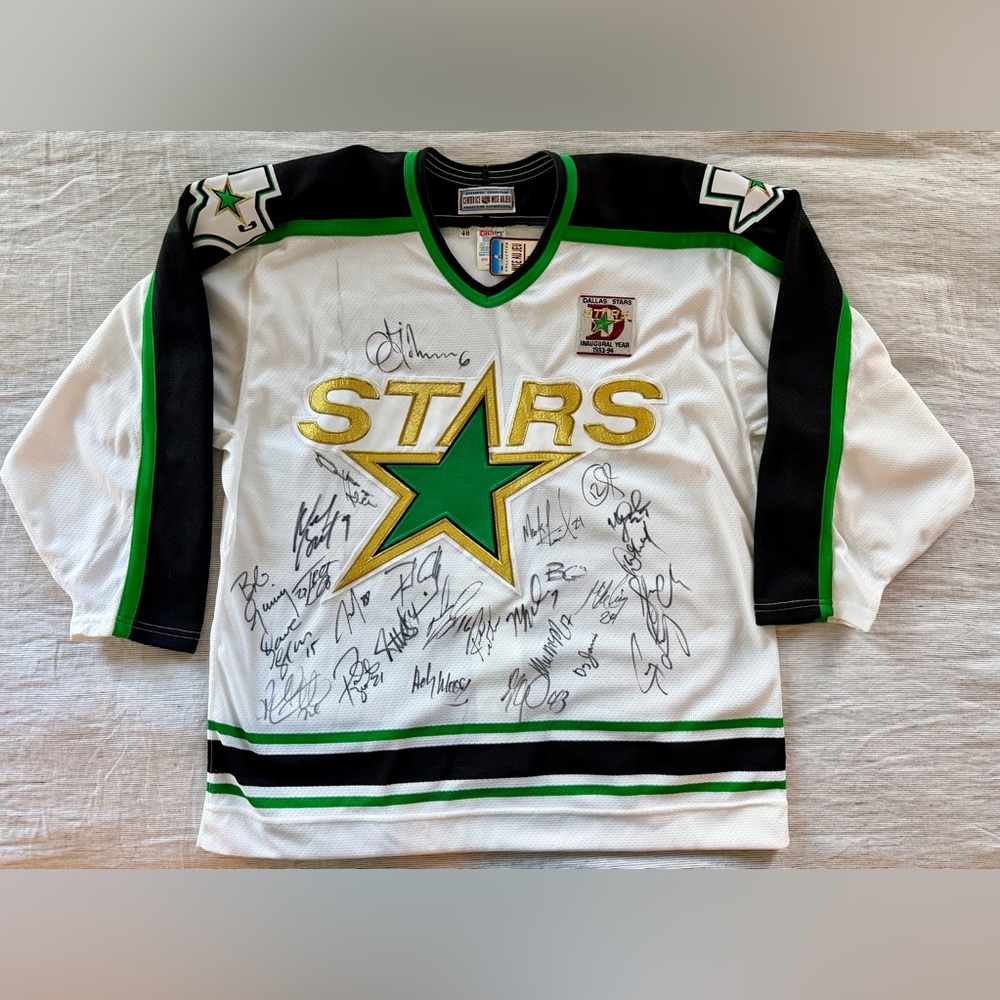 Rare! Dallas Stars Inaugural Year Autographed Authentic Jersey
